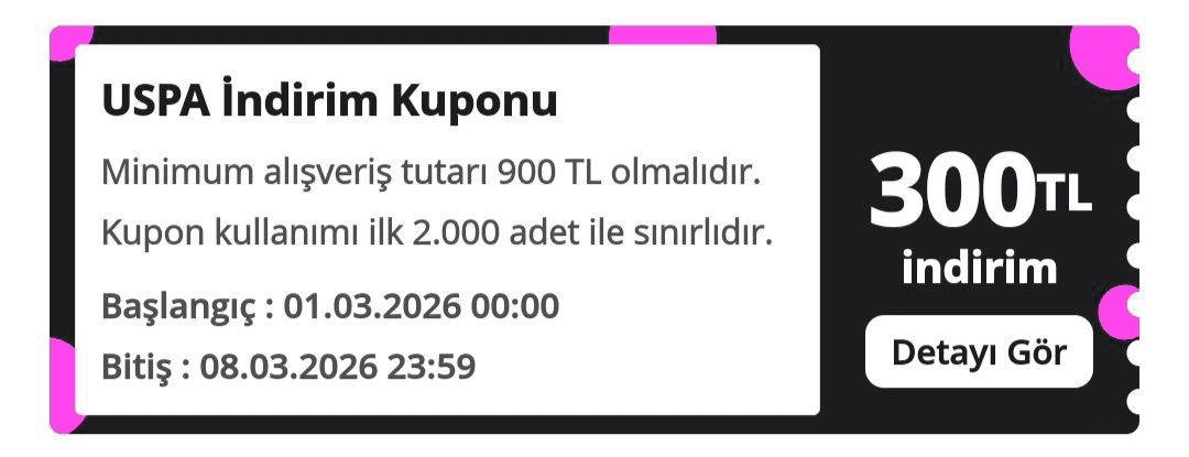 U.s polo ürünlerin de 900 ₺ üzeri 300 ₺ indirim.